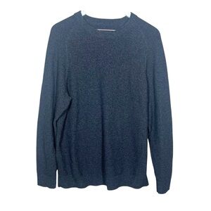 Lululemon Mens Textured Knit Crewneck long sleeve Sweater Heathered Black large